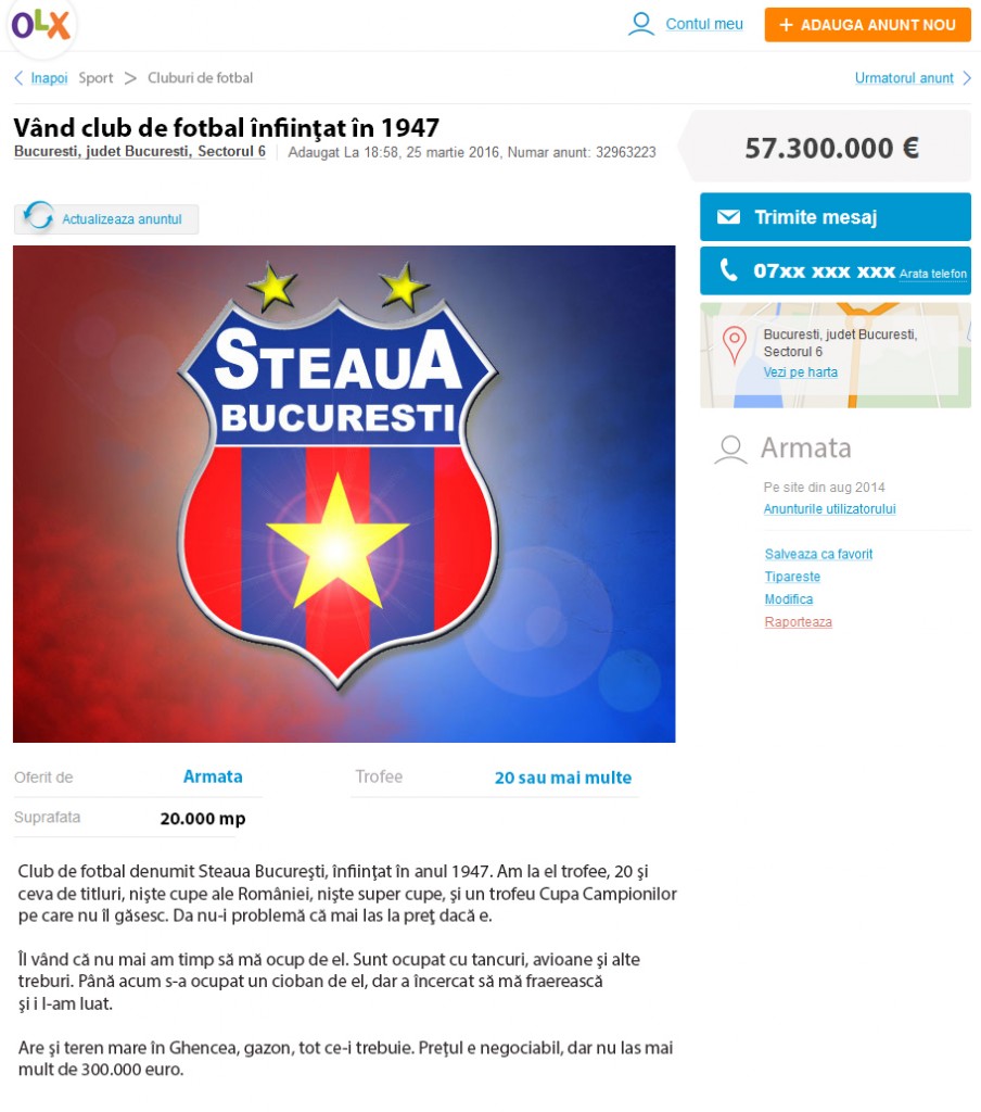 STEAUA OLX